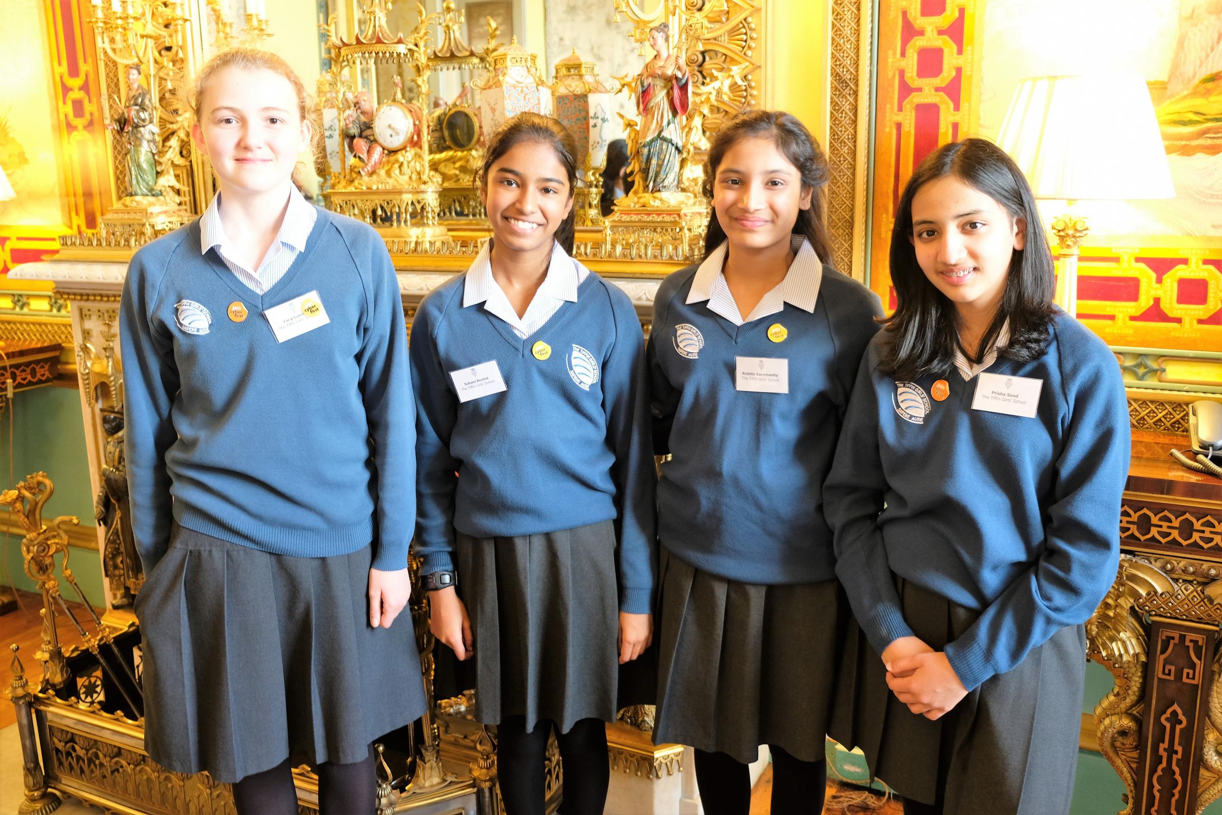 Tiffin Girls Pupils Go To Buckingham Palace To Celebrate National Codebreaking Challenge Success Surrey Comet